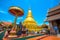 Wat Phrathat Hariphunchai Golden pagoda.