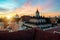 Wat Ratchanatdaram temple and Metal Castle in Bangkok, Thailand