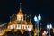 Wat Ratchanatdaram Woravihara night view of the temple, Bangkok, Thailand