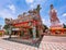 Wat Saman Rattanaram flower petals temple in Chachoengsao, Thailand