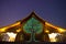 Wat Sirindhorn Phu Praw and night sky, temple in Thailand