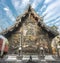 Wat Sri Suphan,metallic silver Buddhist temple,Chaingmai old town,Thailand