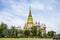 Wat Tako is a beautiful temple with blue sky with white clouds in Phra Nakhon Si Ayutthaya Province
