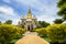 Wat Tako is a beautiful temple with blue sky with white clouds in Phra Nakhon Si Ayutthaya Province