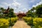 Wat Tako is a beautiful temple with blue sky with white clouds in Phra Nakhon Si Ayutthaya Province