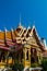 Wat in Thailand beautiful decorated with high towers