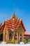 Wat in Thailand beautiful decorated with high towers