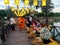 Wat Traphang Thong, SUKHOTHAI THAILAND-27 November 2020:Activities to make merit for Sukhothai in the morning In the middle of the