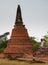 Wat Wora Chet Tha Ram, a Buddhist temple of archaeological park, Ayutthaya