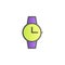 Watch color gradient vector icon