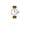 Watch color thin line icon.Vector illustration