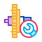 Watch gear repair icon vector outline illustration