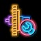 watch gear repair neon glow icon illustration