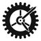 Watch gear wheel icon, simple style