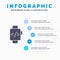 Watch, Hand Watch, Time Clock Solid Icon Infographics 5 Steps Presentation Background