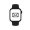 Watch with message icon. Sport activity fitness icon. Smart watch gadget sign