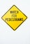 Watch for pedestrians sign