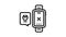 watch repair connection line icon animation