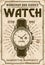 Watch repair and service advertising poster