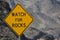 Watch for Rocks Sign near the Arizona Nevada border at the Lake Mead National Recreation Area, Mohave County, Arizona USA