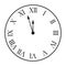 Watch roman numerals icon symbol