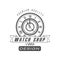 Watch shop logo design, premium quality, monochrome vintage clock repair service or store emblem vector Illustration on