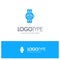 Watch, Smart Watch, Time, Phone, Android Blue Solid Logo with place for tagline