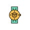 Watch, Smart Watch, Time, Phone, Android  Flat Color Icon. Vector icon banner Template