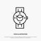 Watch, Smart Watch, Time, Phone, Android Line Icon Vector