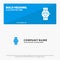 Watch, Smart Watch, Time, Phone, Android SOlid Icon Website Banner and Business Logo Template