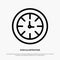 Watch, Timer, Clock, Global Line Icon Vector