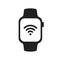 Watch with wifi icon. Sport activity fitness icon. Smart watch gadget sign