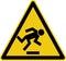 watch your step - warning sign , floor level obstacle caution symbol,