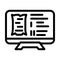 watching documentary line icon vector illustration