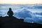 Watching Sunset Above Maui Clouds