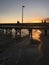 Watching the sunset from a pier