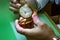 Watchmaker repairs antique pocketwatch in his laboratory