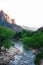 The Watchman, Virgin river, Zion, sunshine evening