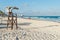 Watchtower along the beach at a sunny day, Cancun, Yucatan, Mexico