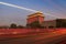 Watchtower of Desheng Gate in Beijing at Night