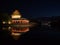 Watchtower of the forbidden city at night.