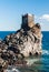 Watchtower on a lava cliff near Acireale