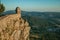 Watchtower made of bricks over cliff in Marvao