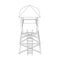 Watchtower or observation tower for hunters. Wireframe low poly mesh