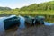 WATENDLATH, LAKE DISTRICT/ENGLAND - AUGUST 31 : Rowing boats moo