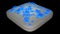 Water absorbent material soaks up liquid ,  water drops , puddle. View 4. 3d render