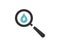 Water analysis icon dirty aqua drop sign vector image