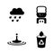 Water, Aqua. Simple Related Vector Icons