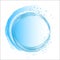 Water background splash circle. Circular symbol. Vector