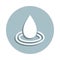 Water badge icon. Simple glyph, flat vector of world religiosity icons for ui and ux, website or mobile application